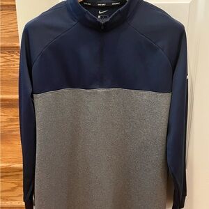 Nike Navy and Gray Golf Pullover